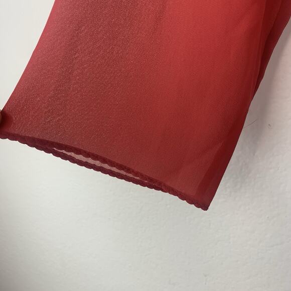 Vintage Victoria's Secret Night Shirt Womens Small Sheer Chiffon Y2K Red Fairy - Picture 3 of 9